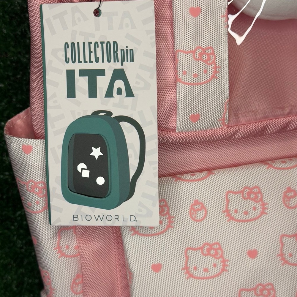 NWT Hello Kitty Bioworld Pink Collector Pin ITA Backpack Plush Display Sanrio - Picture 3 of 10